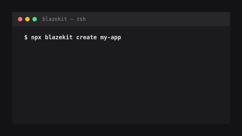 Screenshot of BlazeKit